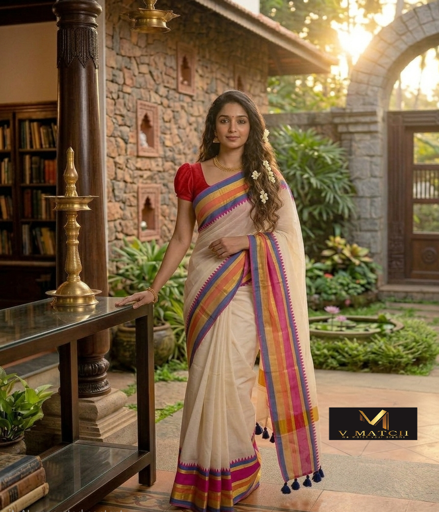 V5426. 140 Count MulCotton Saree.
