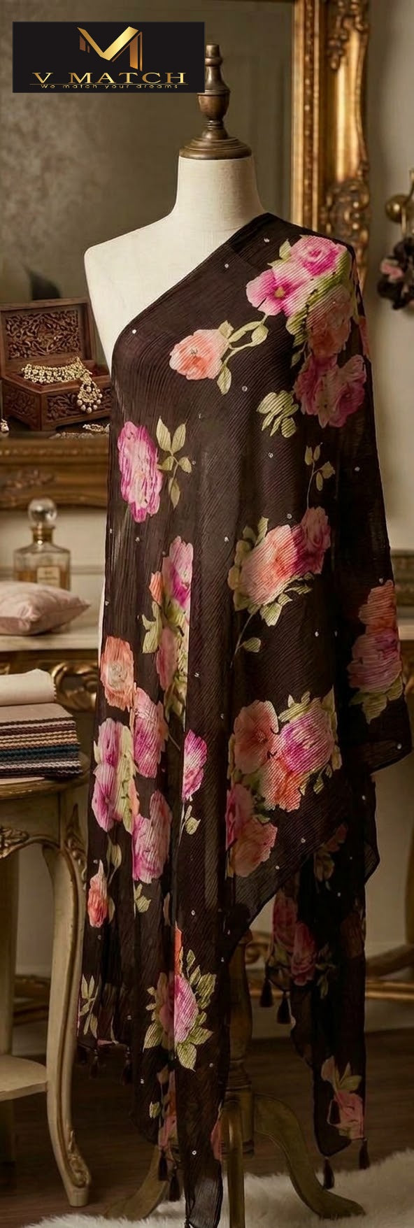 76426. Crushed Georgette Dupatta