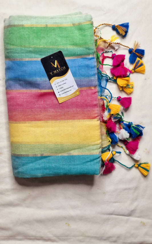 01Aug25. 120 Count Mul Cotton Saree with out Bp