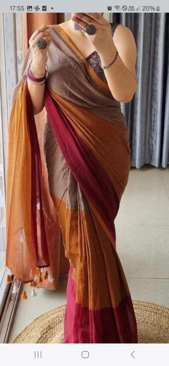 17NOV25. 100 COUNT MULCOTTON SAREE