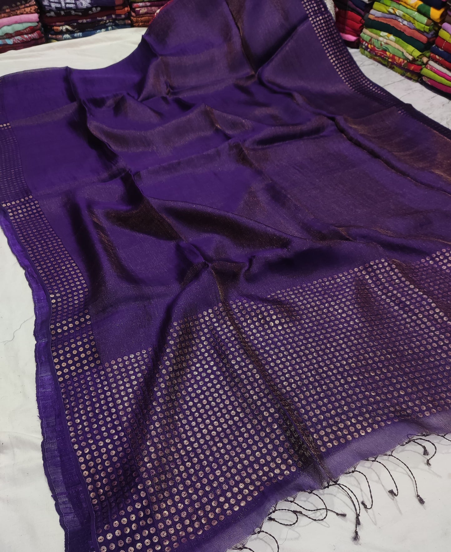 18SEP25.Pure Silk Resham Muslin Saree