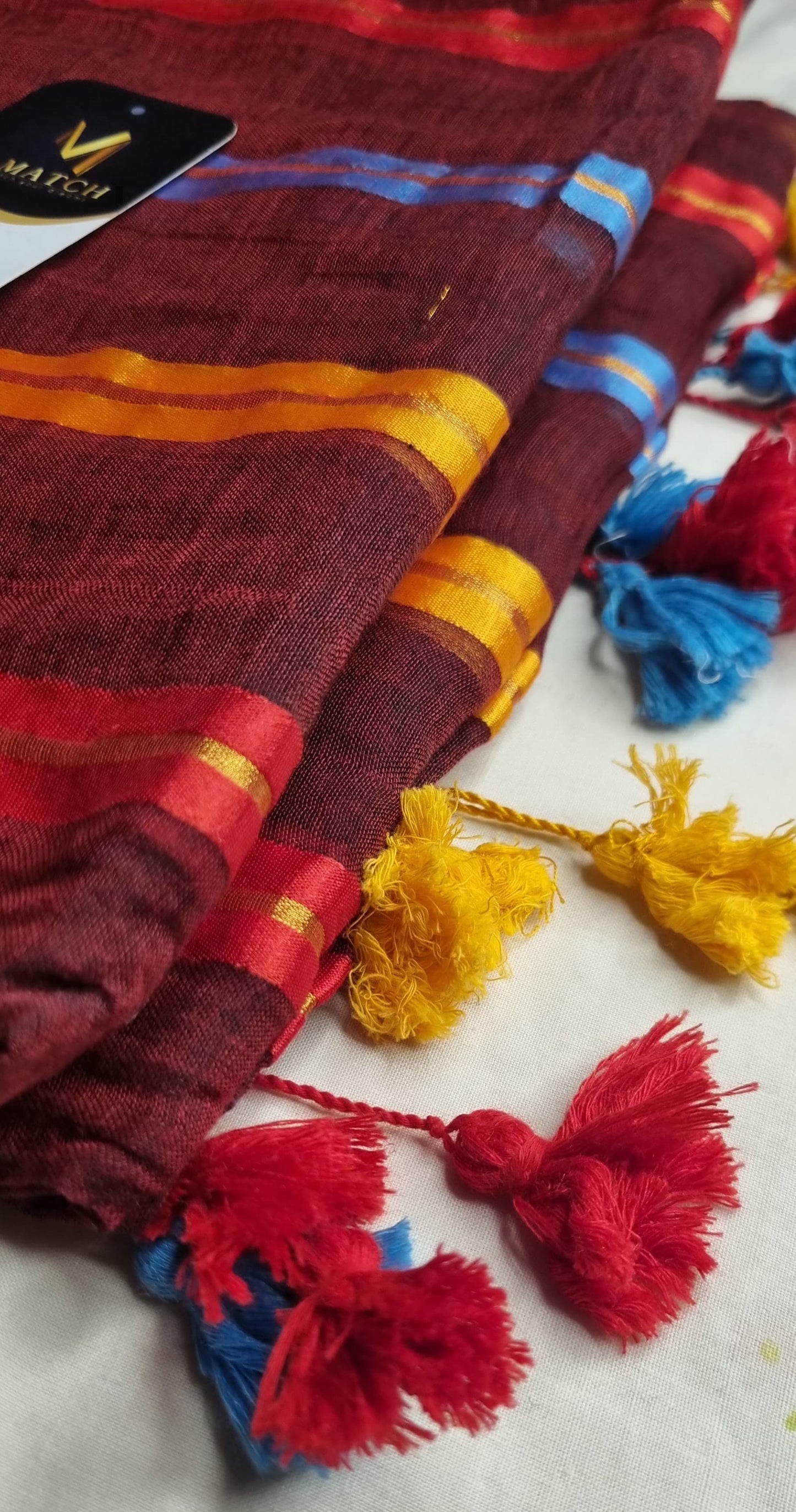 25SEP25. 120 COUNT MULCOTTON SAREE.