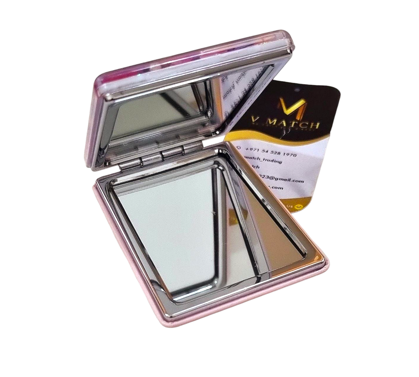 01AC25.Portable Makeup Mirror 2 pcs square makeup mirror double side mirror cosmetic mirror small gift cute Portable Vanity Mirror