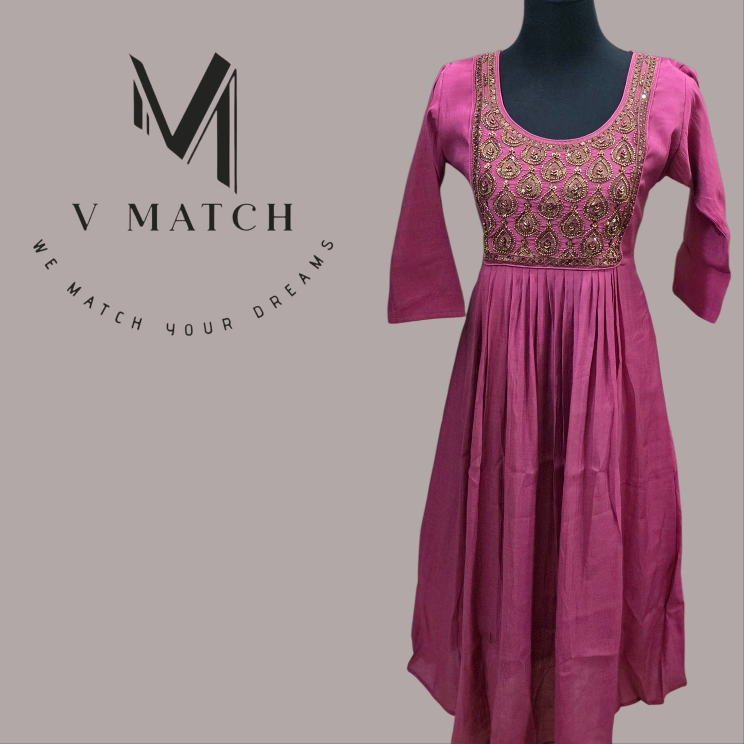 71826.MulChanderi Pleated A-Line Top.