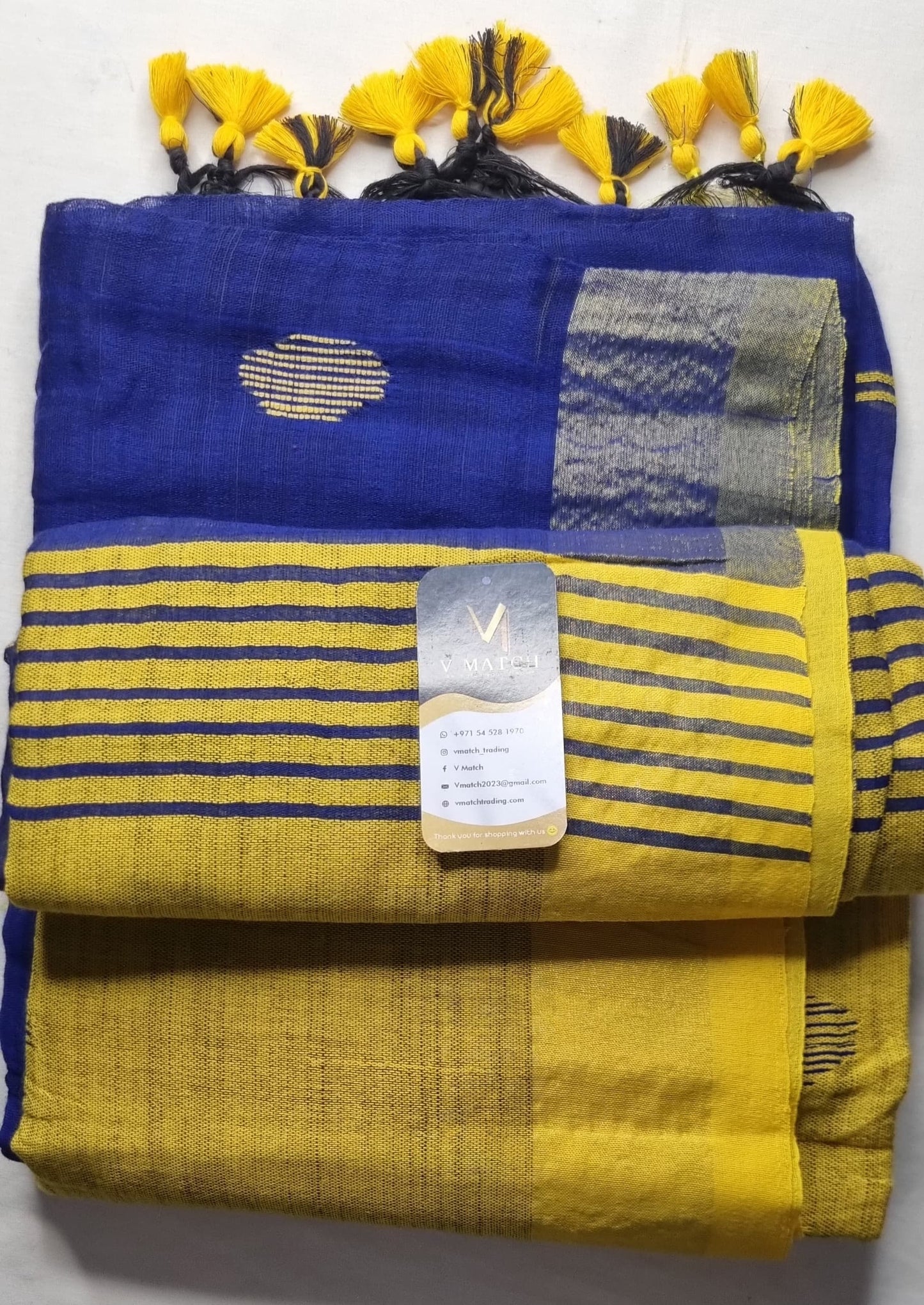 31SEP25.KHADI COTTON HAND WEAVING BALL BUTI SAREE