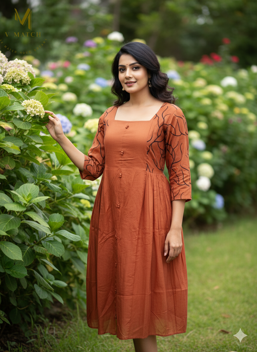 04NOV25. MulChanderi Frock.