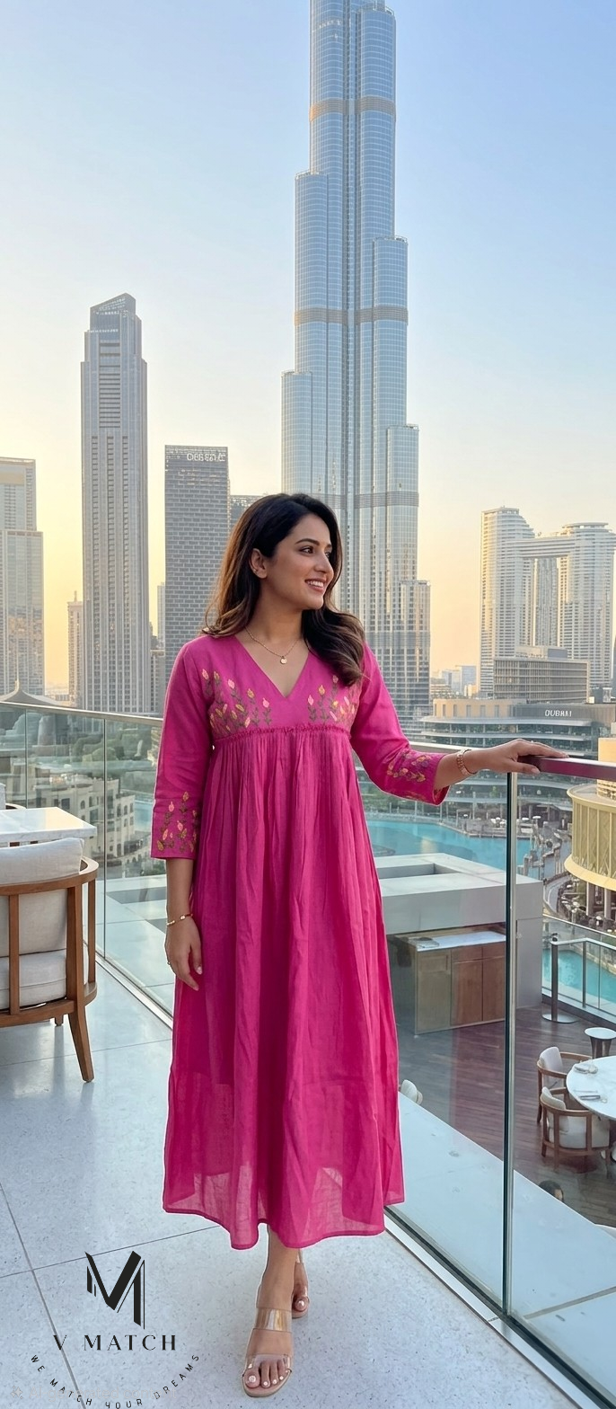 30226.Mul-Chanderi A-Line Top