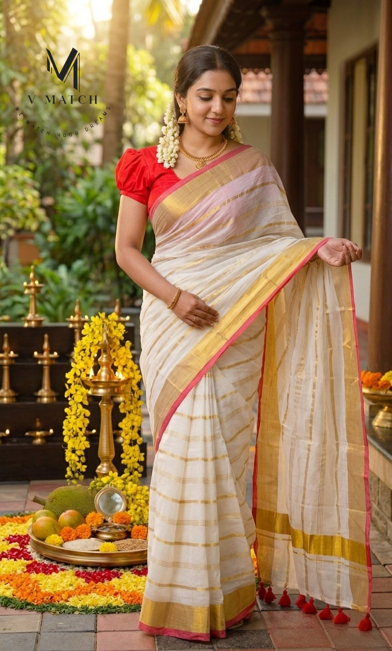 V1426. Mulcotton Saree.