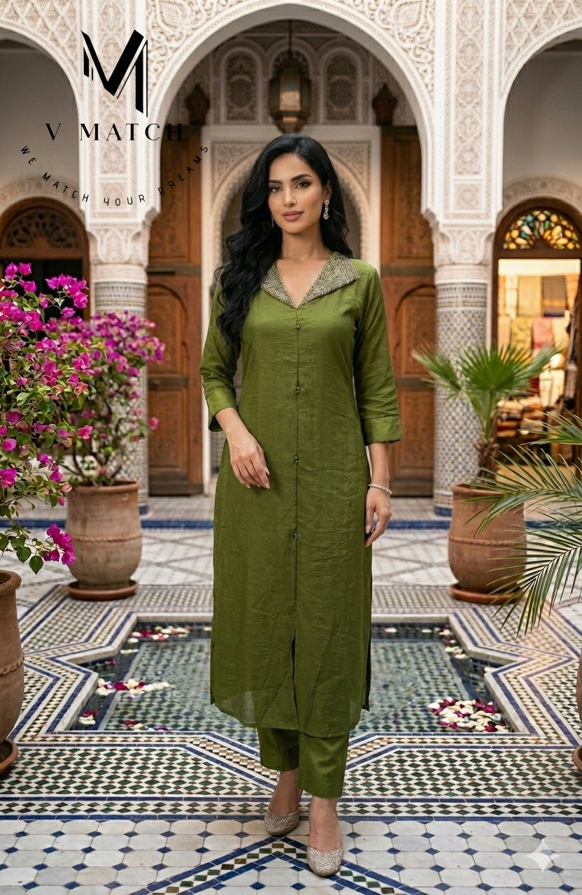 23226.Crushed Silk Co-Ord Set