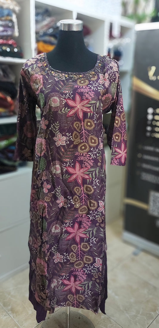 37AUG25 Vertican Silk Top with Cotton Pant