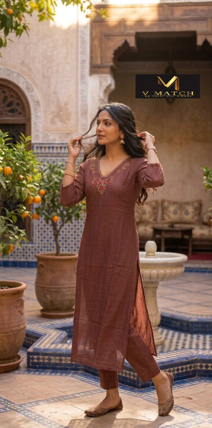 37226. Mul-Chanderi Co ord Set.