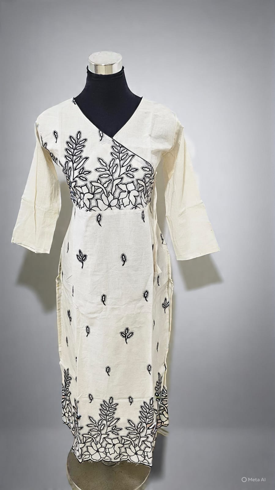 27NOV25. Premium Cotton Angarha Slitted Top with Lining.