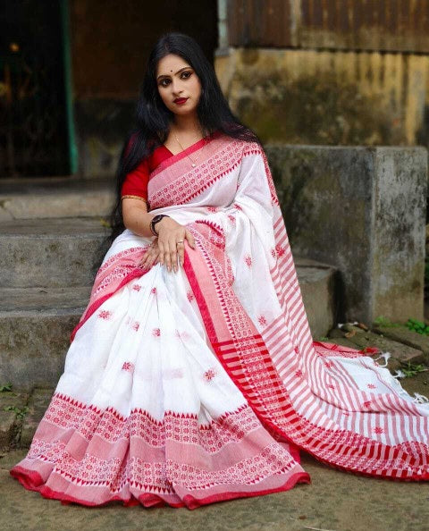 34NOV25. Bengal Handloom Cotton Saree