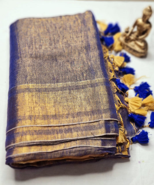 24AUG25. Tissue Linen Saree