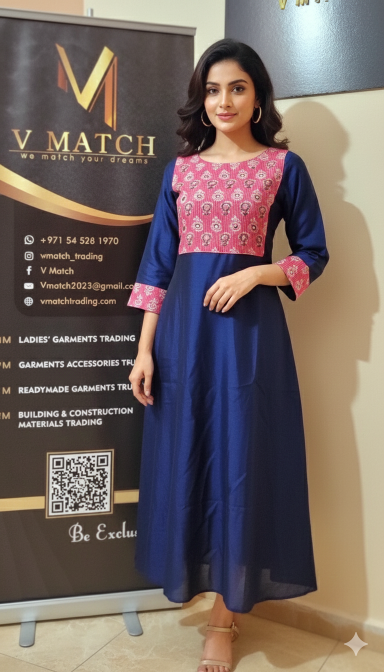 OS60 Beautiful Vichitra Silk Aline Top!!!