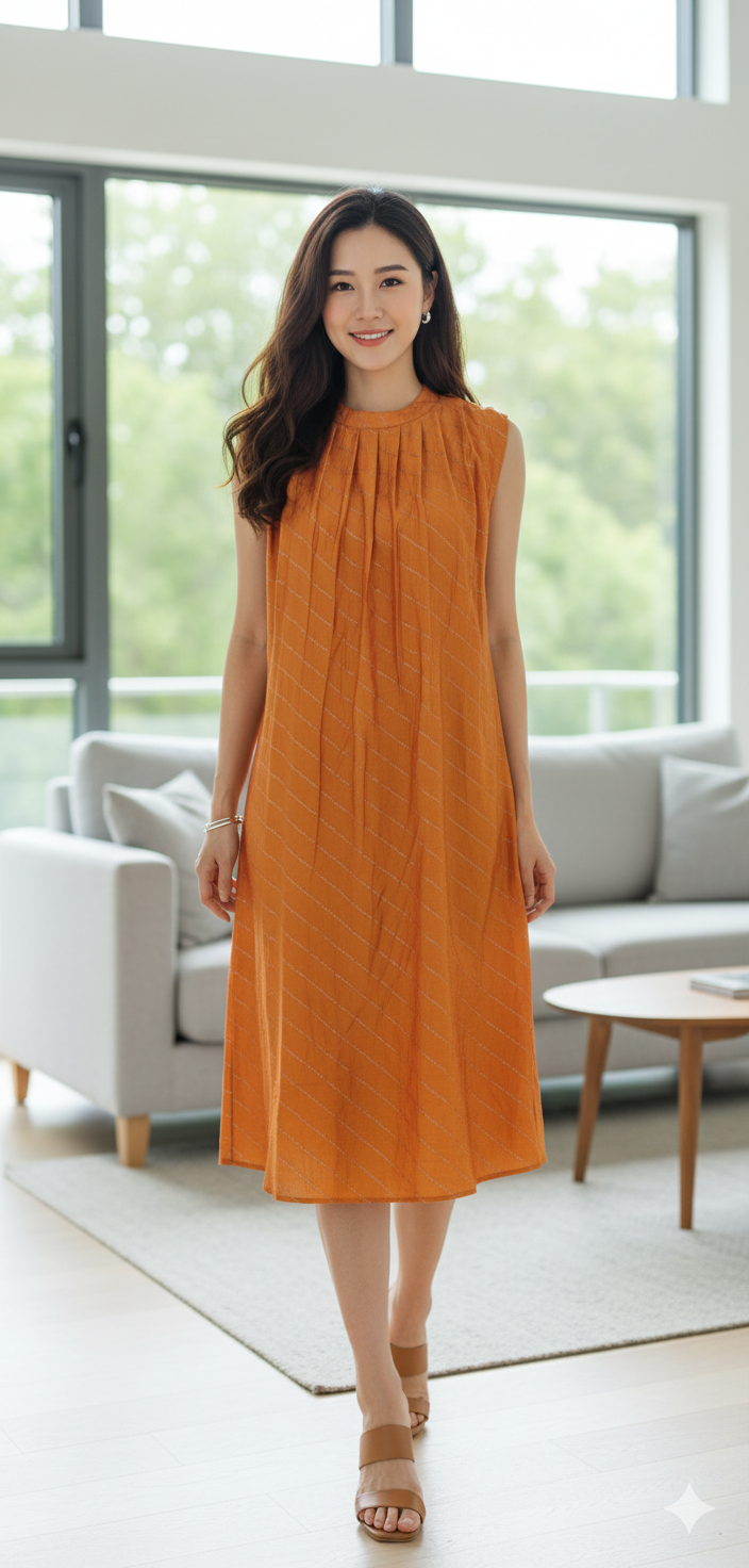 33NOV25.Vichitra Silk Aline Sleeves Top with Sleeves attached.