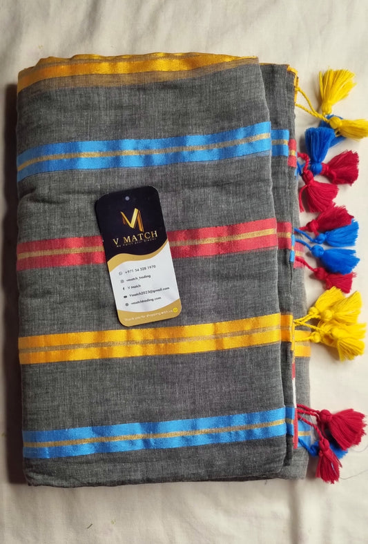 23SEP25. 120 COUNT MULCOTTON SAREE