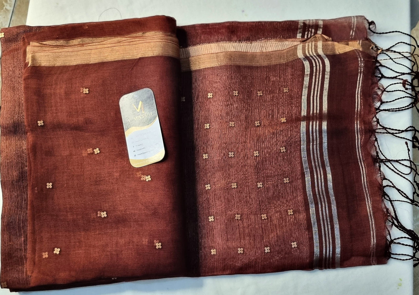 20SEP25.Pure Resham Muslin Silk Saree