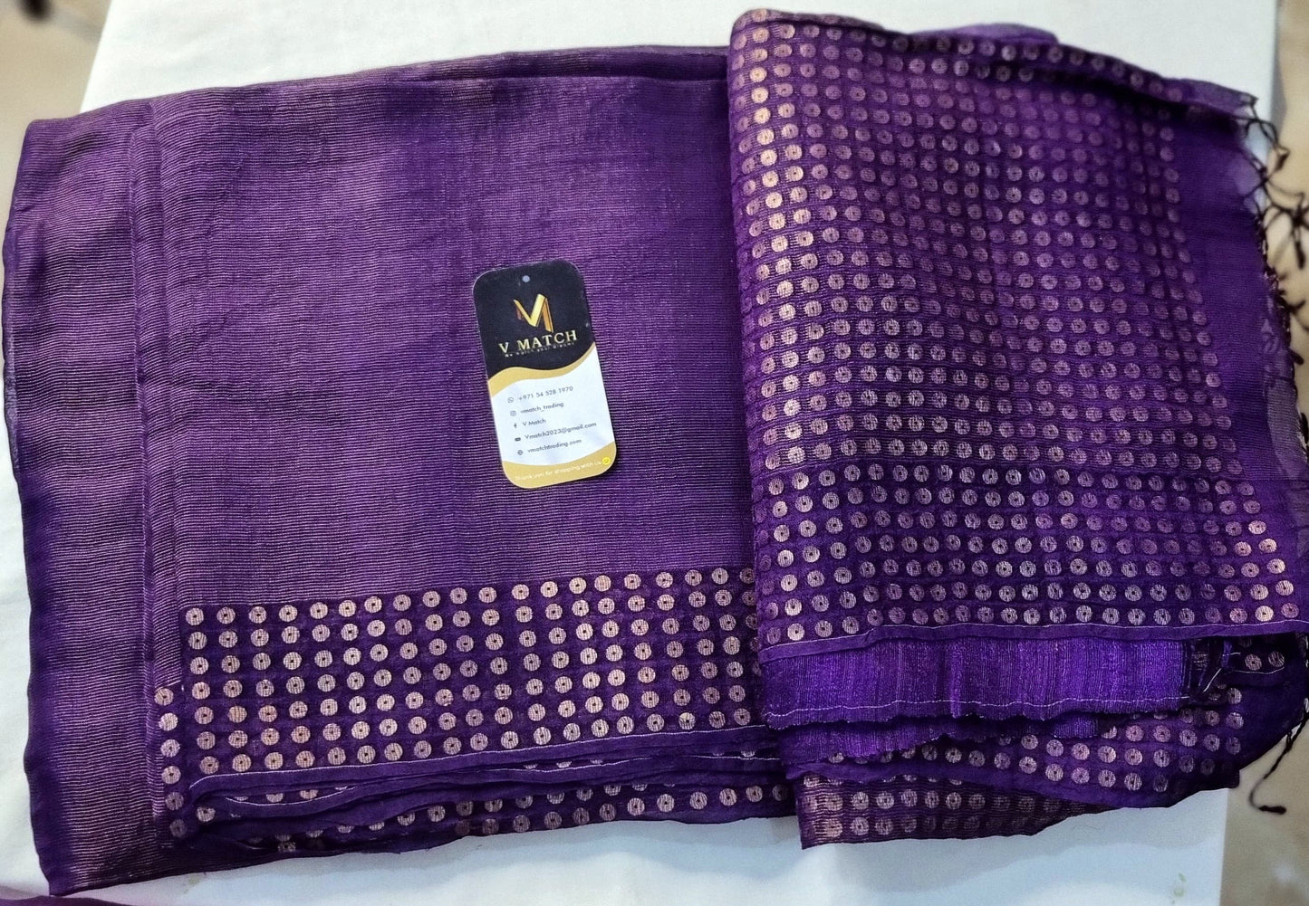 18SEP25.Pure Silk Resham Muslin Saree