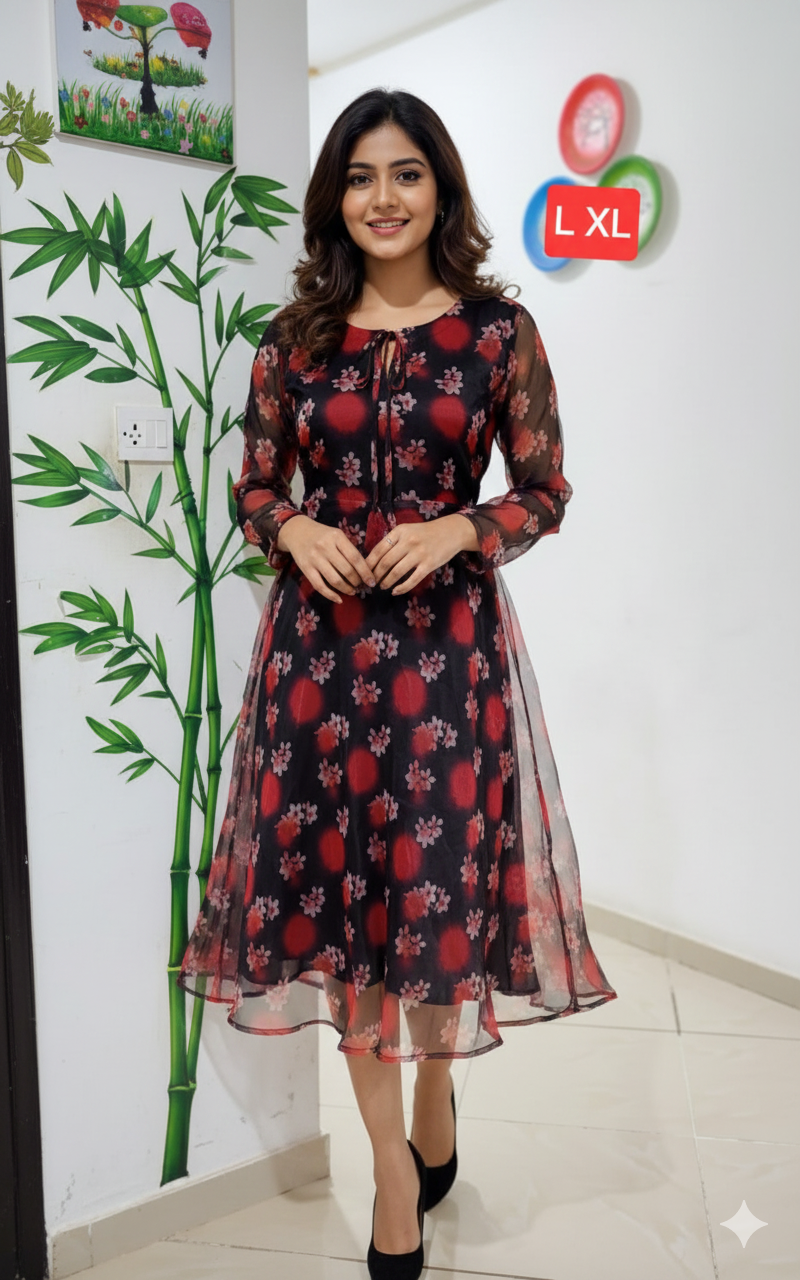 OS23. Organza Floral Frock