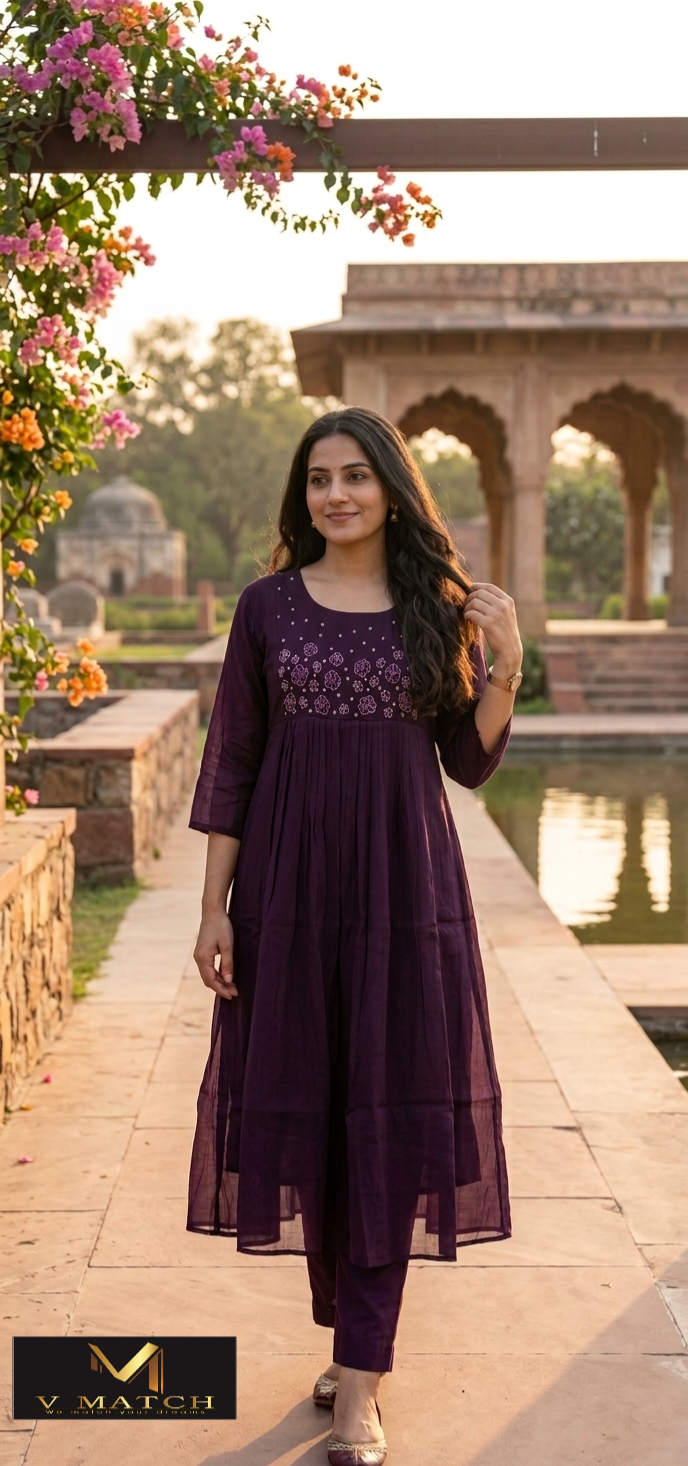 50926 Mul-Chanderi 2 Piece Set