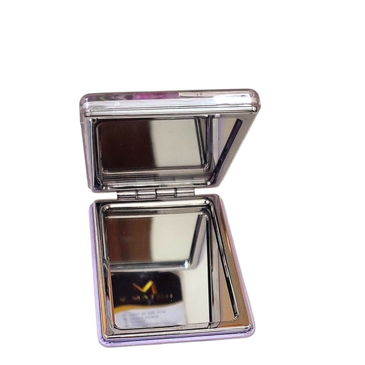 02AC25.Portable Makeup Mirror 2 pcs square makeup mirror double side mirror cosmetic mirror small gift cute Portable Vanity Mirror