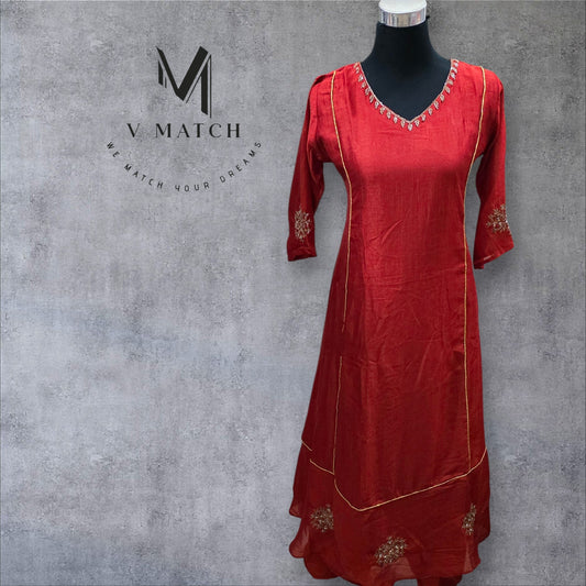 50326.Premium Vichitra Silk Top with Pant.