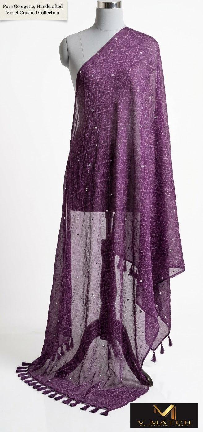 76326. Crushed Georgette  Dupatta