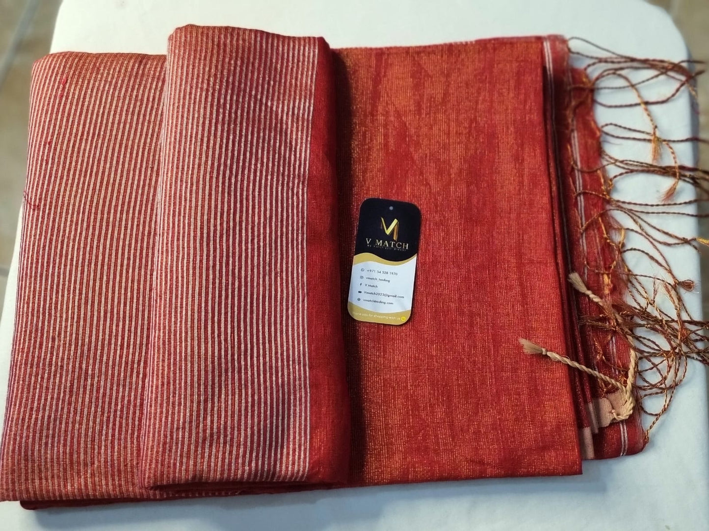 17SEP25. Premium Tissue Linen Saree.