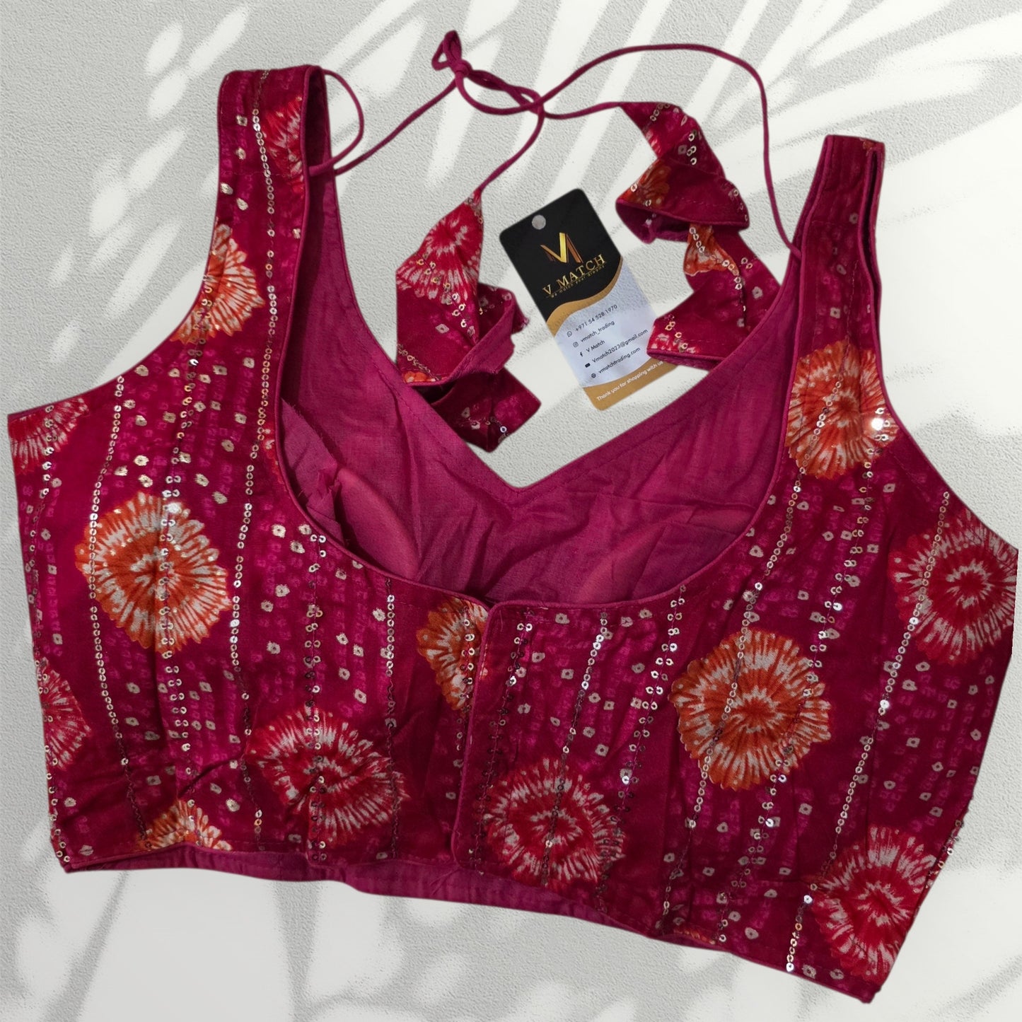 72226. Rayon Bandhini Blouse
