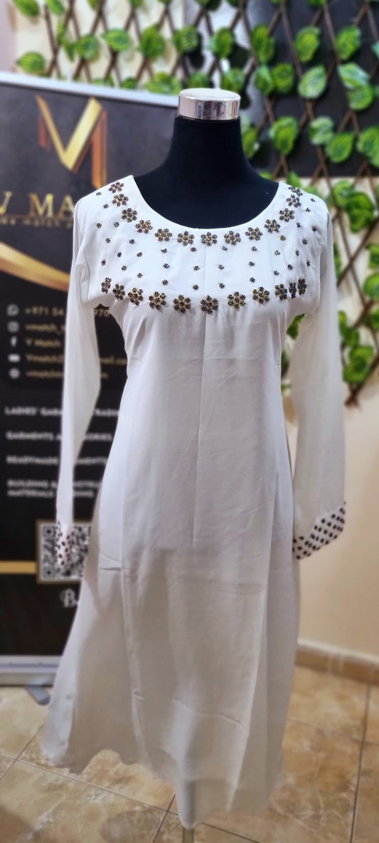 49SEP25.Georgette Aline Top with Heavy Beads work on the Yoke!