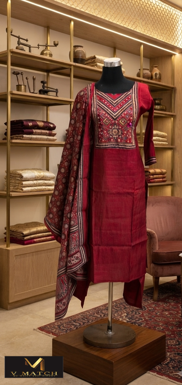 7226.Semi Silk 3 Piece Set.