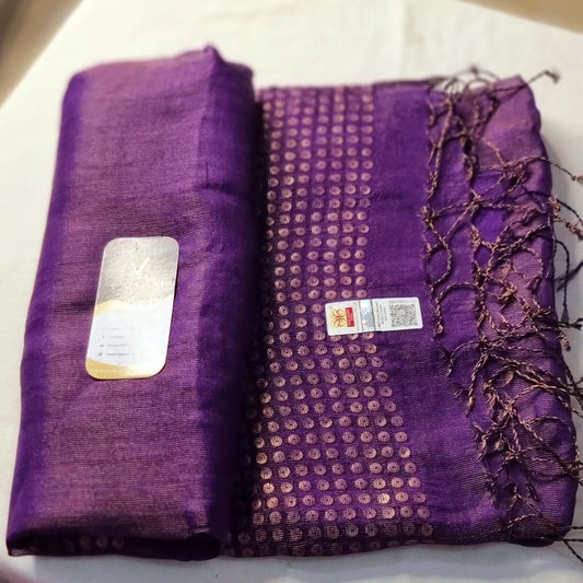 18SEP25.Pure Silk Resham Muslin Saree