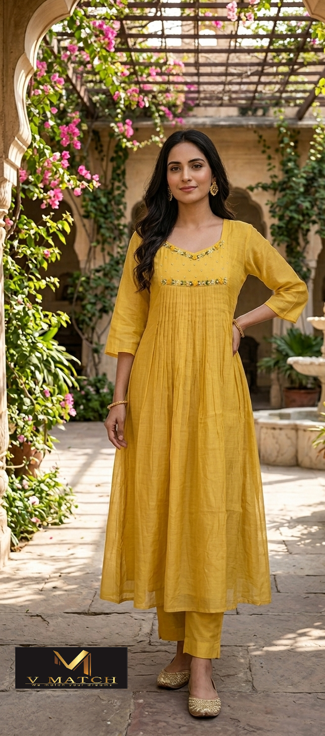 50226. Mul-Chanderi  2 Piece Set