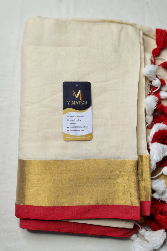 6AUG25. Mulcotton Kerala Saree