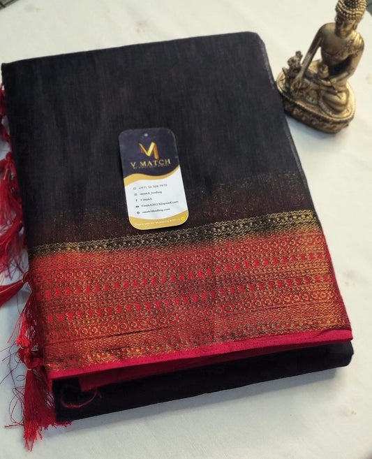 10SEP25. Semi Jute Silk Saree.