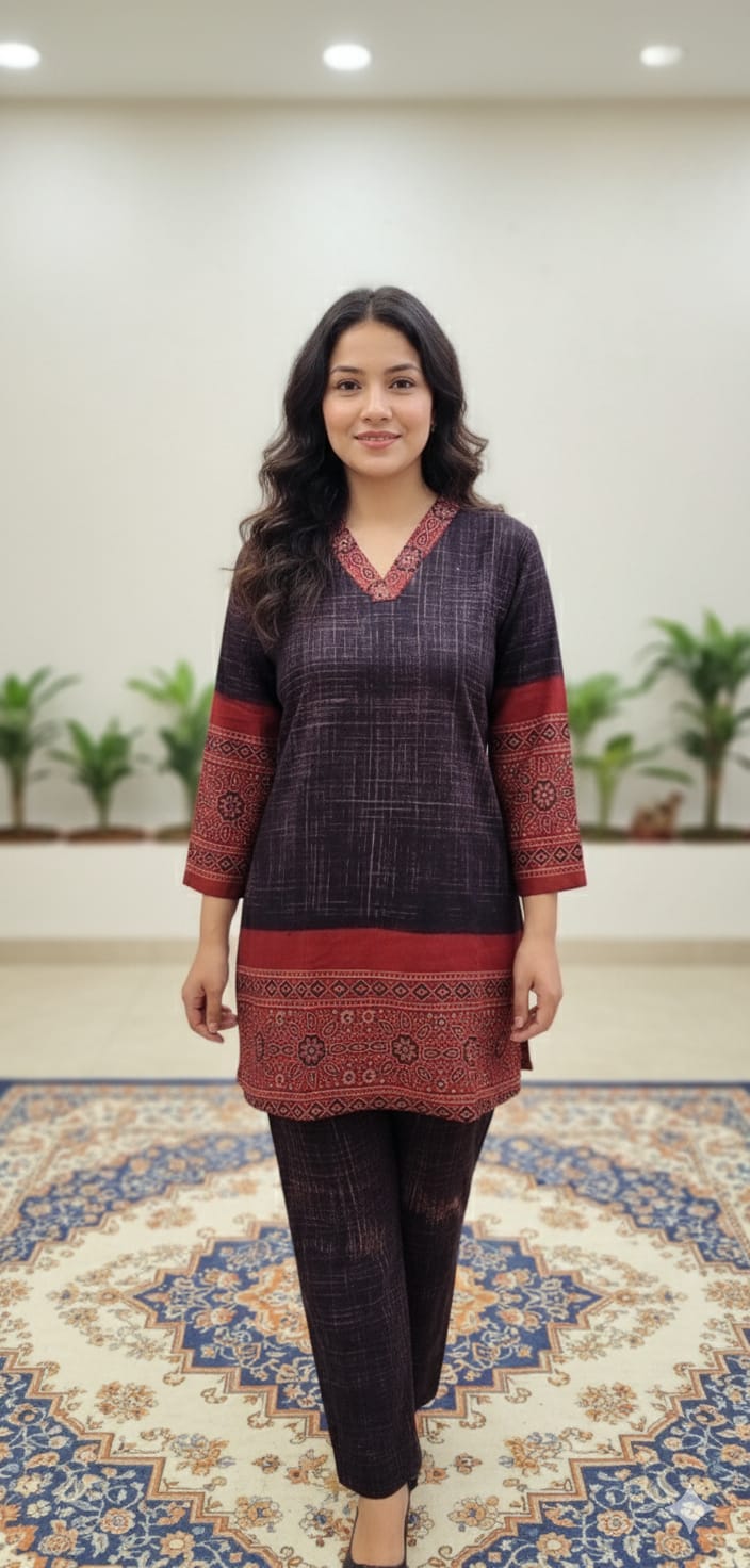 21SEP25. Coord Set Pure Cotton Top with Pant.