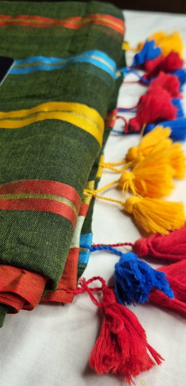 24SEP25. 120 COUNT MULCOTTON SAREE