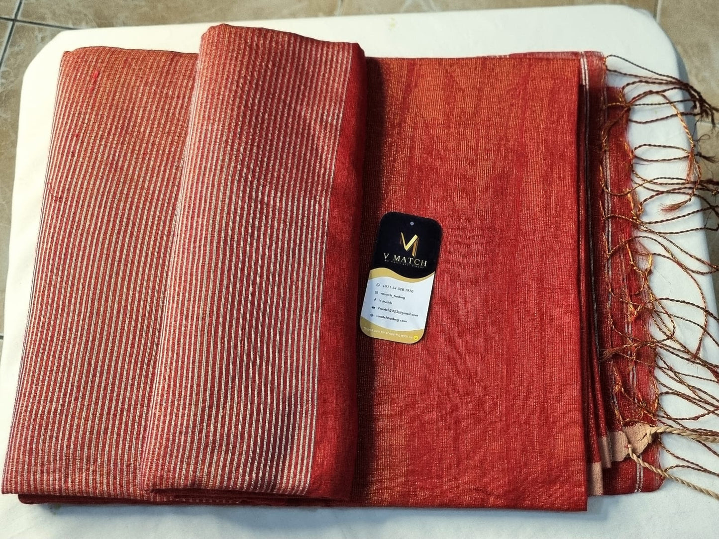 17SEP25. Premium Tissue Linen Saree.