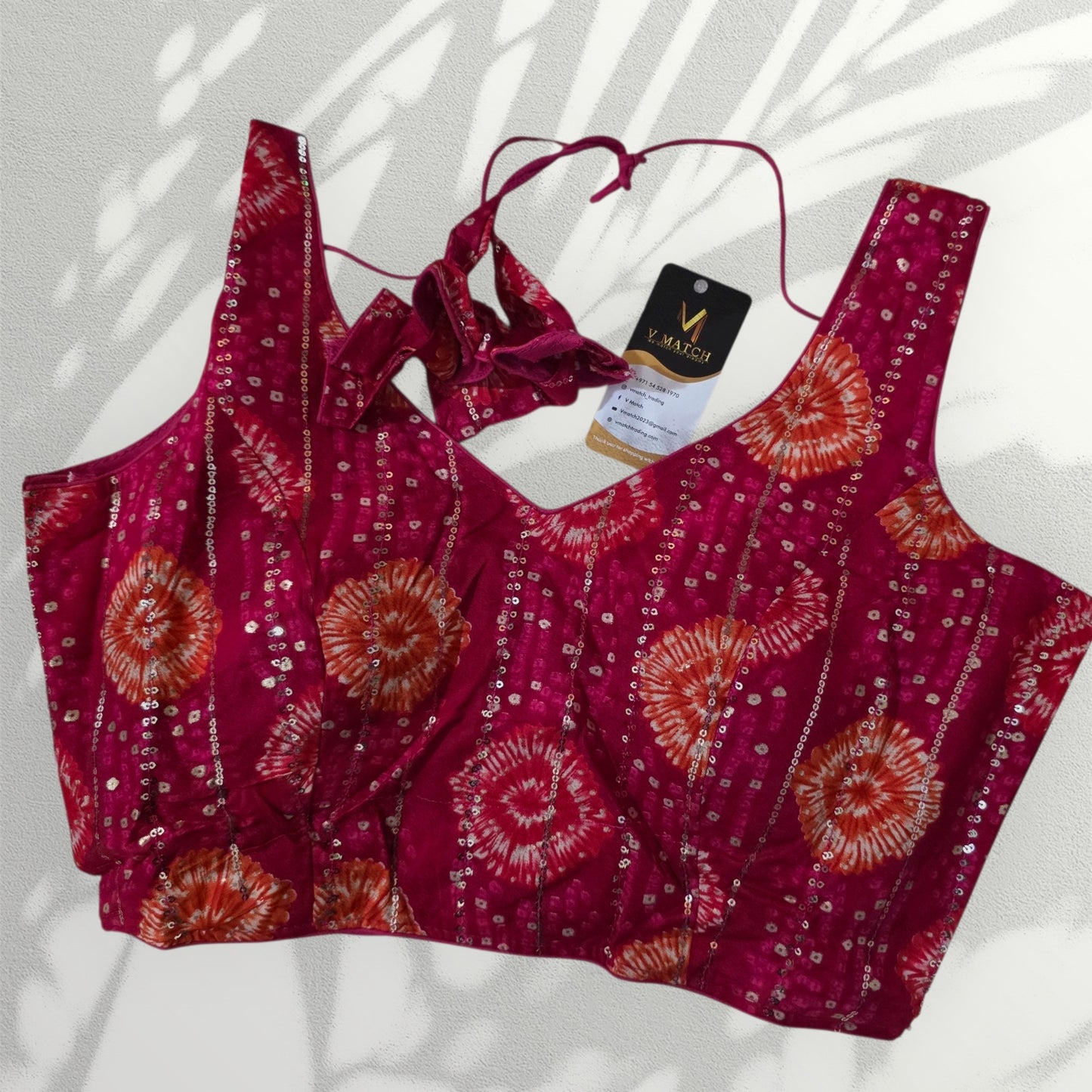 72226. Rayon Bandhini Blouse