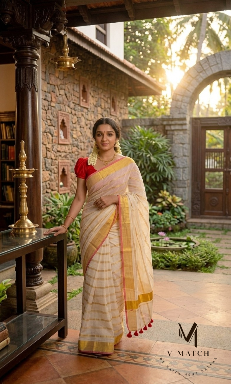 V1426. Mulcotton Saree.