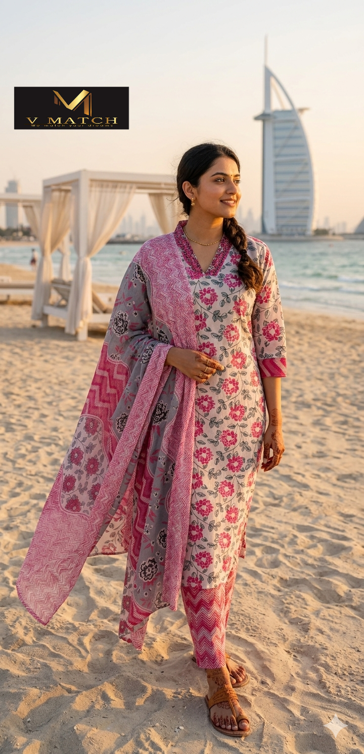 32226. Cotton Slitted 3 Piece Set.