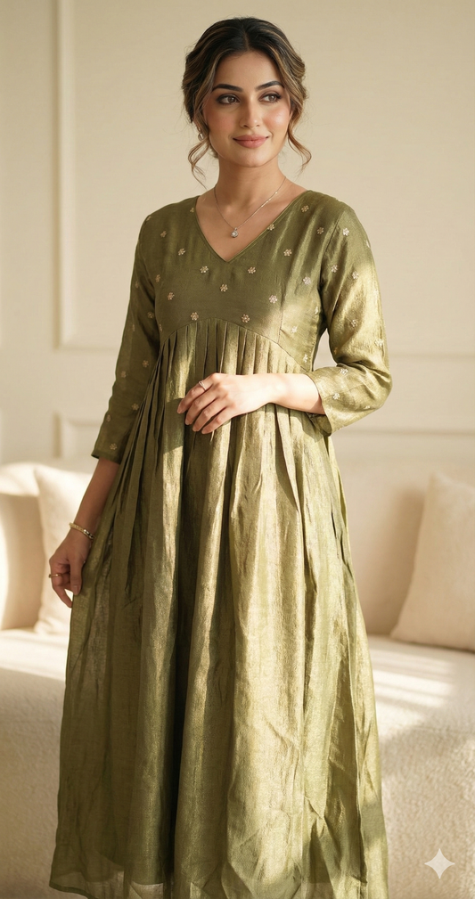 38NOV25. Vichitrasilk Aline Top with Crepe Lining.