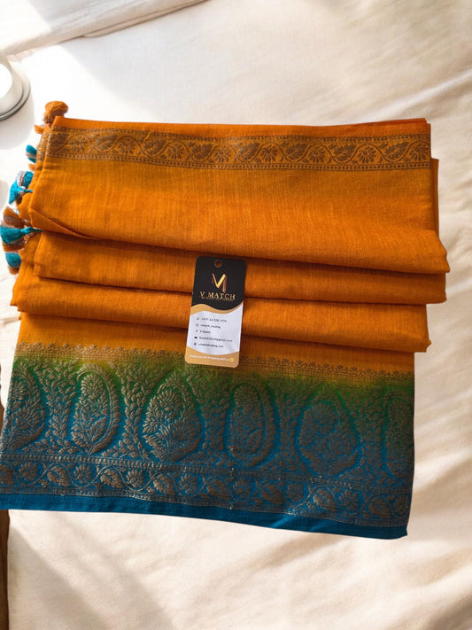 74626.Jute Silk Saree