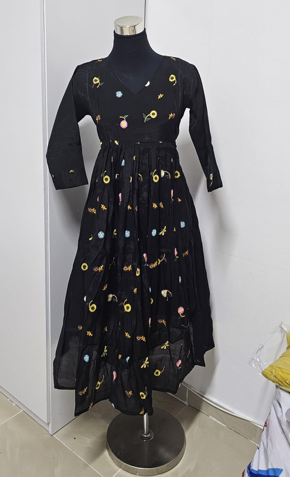 22226.Mul Chanderi Frock.