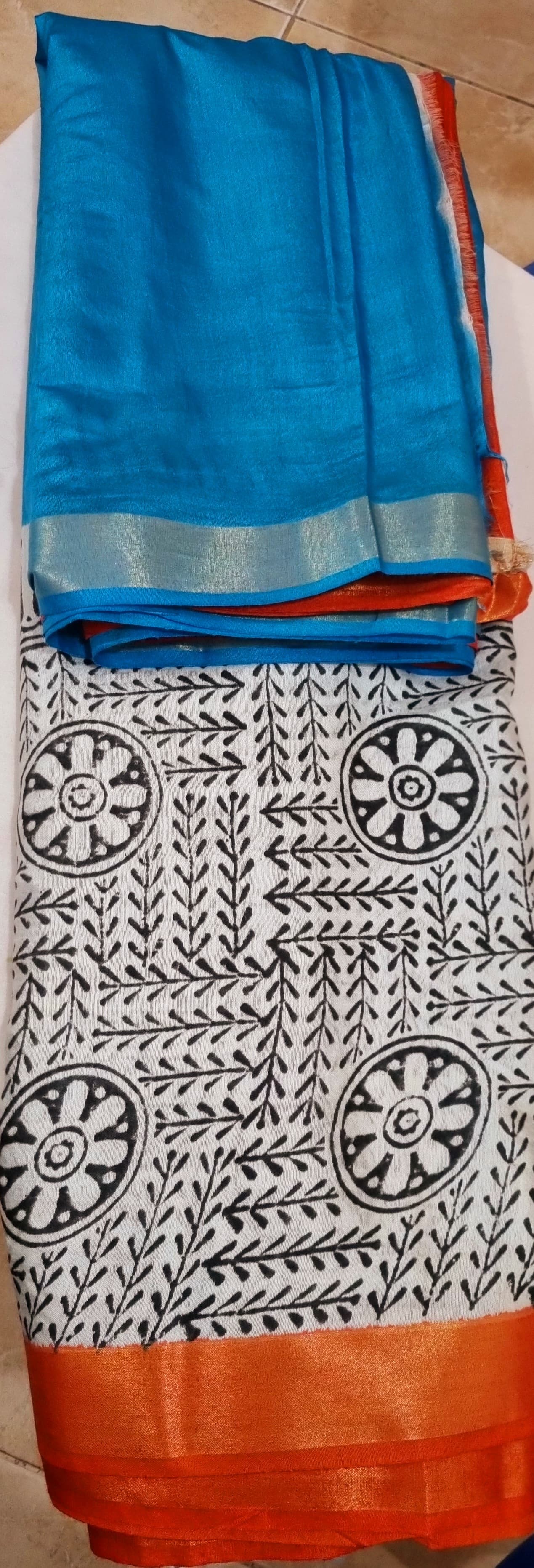 06SR25.Chanderi Cotton Saree.