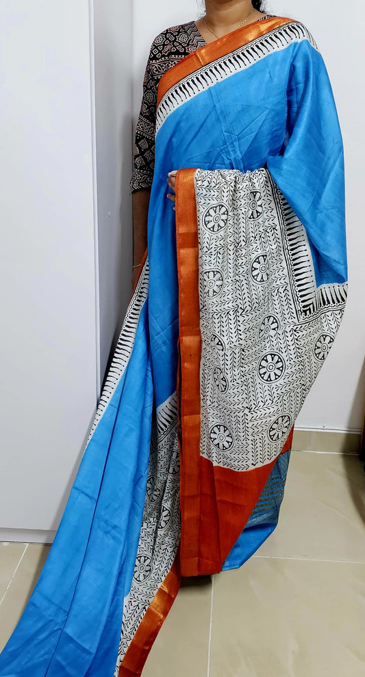 06SR25.Chanderi Cotton Saree.