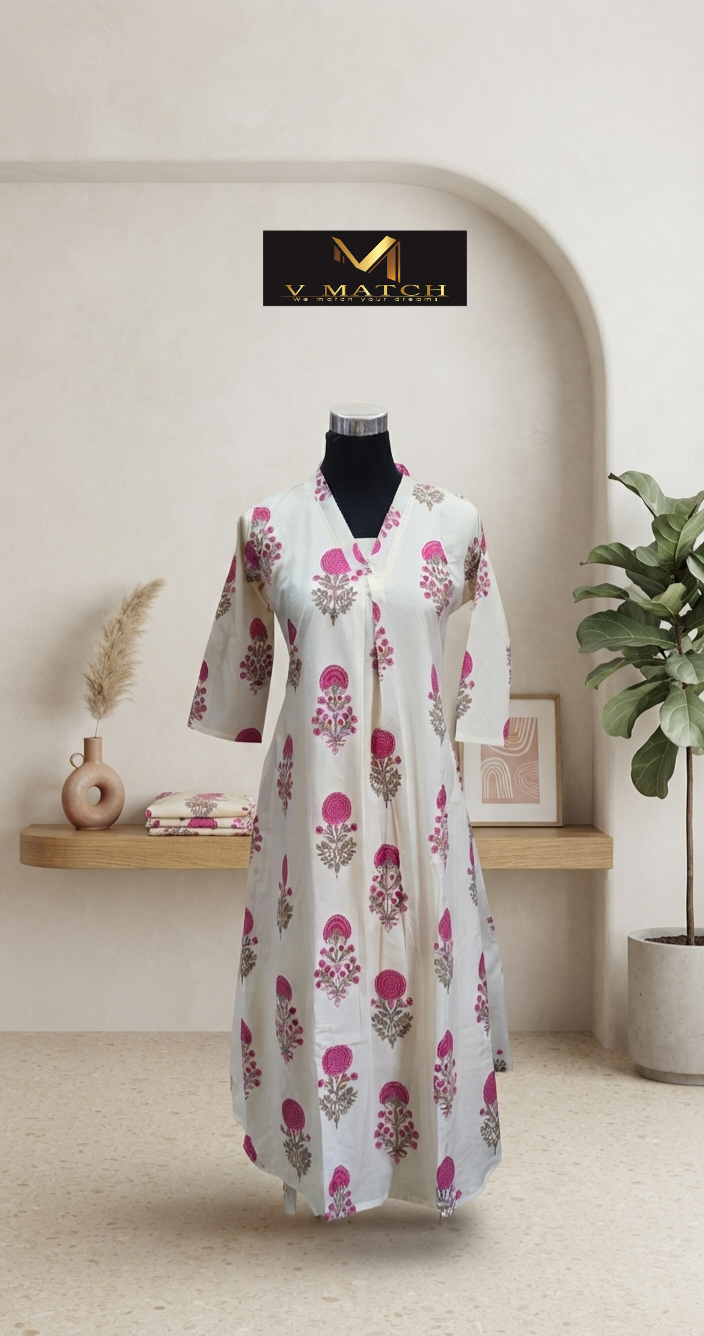 7926. Cotton Floral Co ord Set.