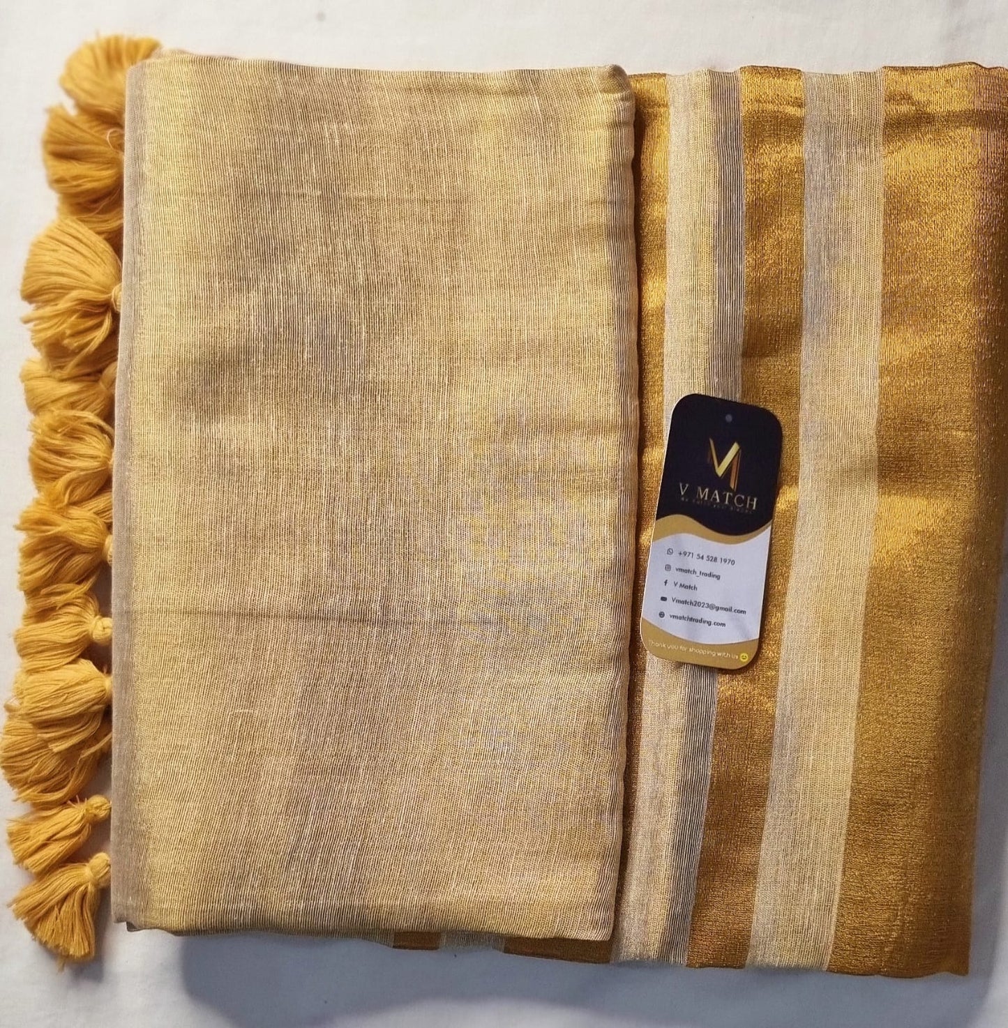 48AUG25.Tissue Linen Saree