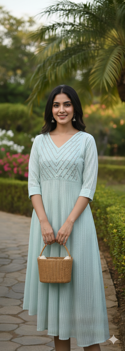 06226. Premium Soft Cotton Hakoba Panel Cut A line Top